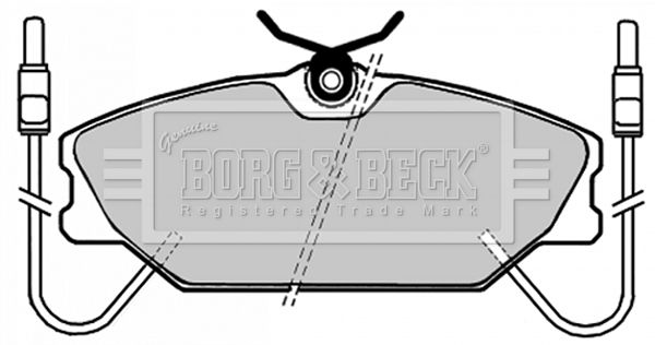 BORG & BECK Комплект тормозных колодок, дисковый тормоз BBP1035